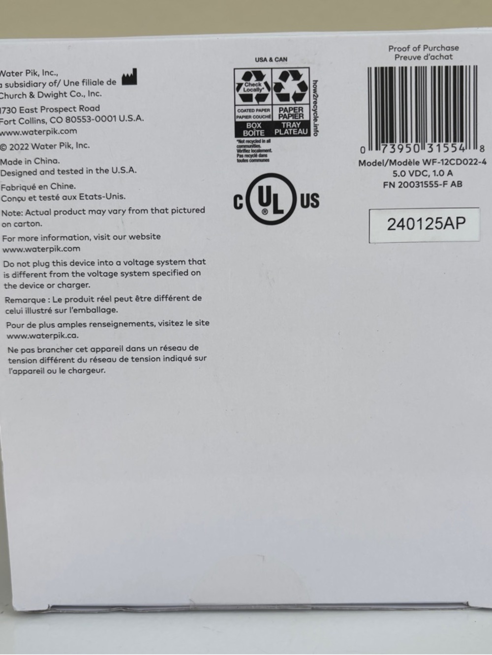 Waterpik ION Professional Water Flosser WF-12CD022-4 Black Open Box NEW - Picture 7 of 16